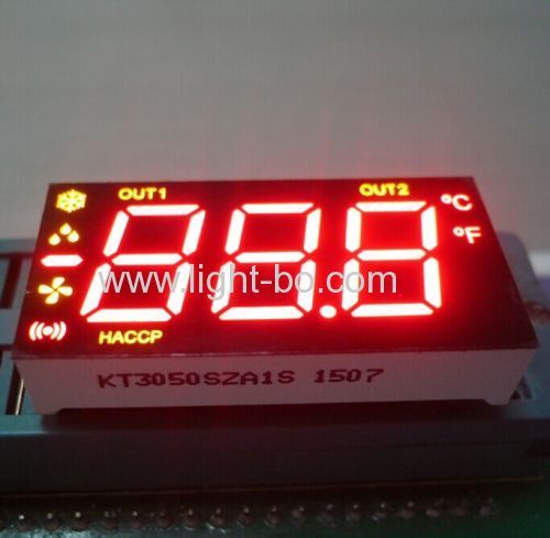 Ultra blanc/rouge affichage à LED du chiffre 7-Segment De 0,50 pouces 3 pour l'application de thermostats