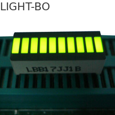 Le guide optique du jaune 10 LED, le grand segment 10 a mené l'affichage 25,4 x 10,1 x 7.9mm