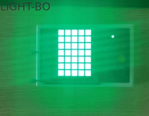 Colle transparente verte pure d'affichage à LED de 200mcd 5x7 Dot Matrix