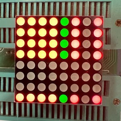 Un bon prix. Affichage à LED bicolore rouge/vert 3 mm 8*8 DOT Matrix Stabler Performance Affichage à LED à anode commune pour les signes mobiles en ligne