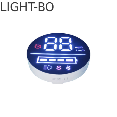 La couleur blanche lumineuse superbe circulaire fait sur commande affichage à LED le diamètre de 35mm pour Electromobile