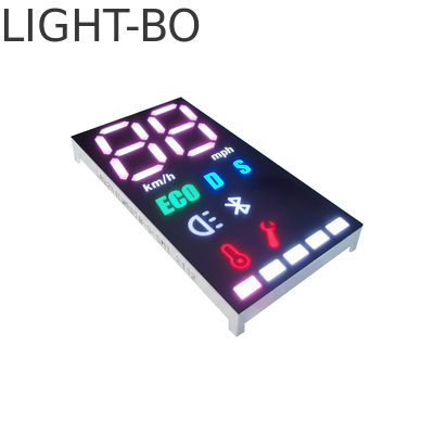sept chiffre multicolore 635nm de l'affichage à LED du segment 35mcd 3 pour la moto
