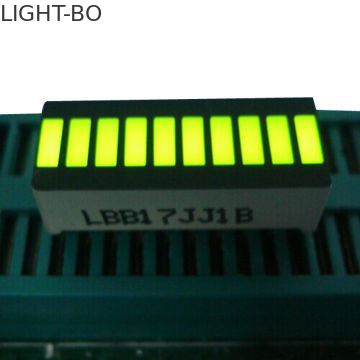 Le guide optique du jaune 10 LED, le grand segment 10 a mené l'affichage 25,4 x 10,1 x 7.9mm