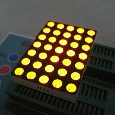 jaune ultra lumineux mené d'affichage de matrice de points 5x7 de 5mm largement pour les signes mobiles