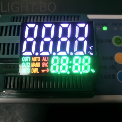 Affichage à LED multicolore à double rangée à quatre chiffres et à sept segments pour instruments de commande