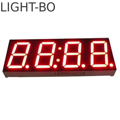 Affichage d'horloge à LED à polarité cathodique commune avec cadre en aluminium en couleur gris/noir