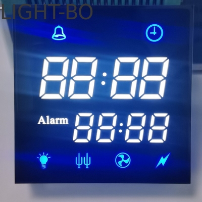 Affichage à LED blanc/bleu brillant à cathode double rangée personnalisé à 7 segments pour minuteur à micro-ondes