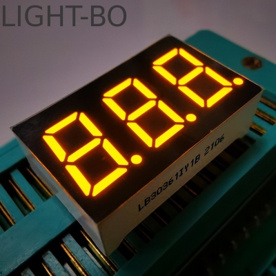 Affichage LED ambré super lumineux 7 segments 3 chiffres 9,2 mm cathode commune pour le compteur de panneau