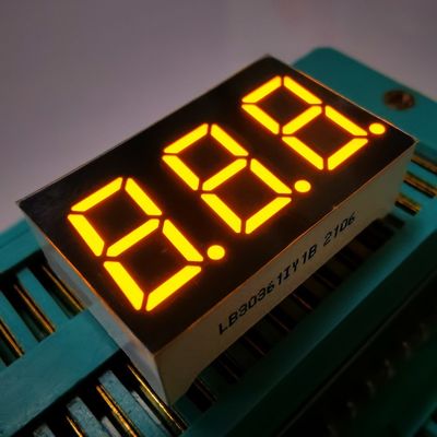 Un bon prix. Affichage LED 7 segments 3 chiffres de 0,36 pouce, super lumineux, ambre, cathode commune pour panneau de mesure en ligne