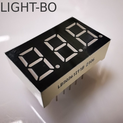 Super brillant ambre 7 segment 3 chiffres 9,2 mm affichage LED cathode commune pour le compteur de panneau