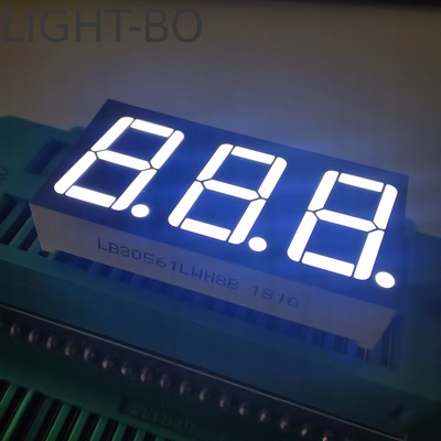 Affichage à LED à surface gris blanc ultra brillant 7 segments 3 chiffres 14,2 mm cathode commune pour régulateur de température