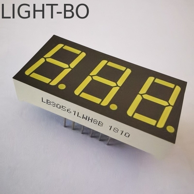 Affichage à LED Ultra Bright White Grey Surface 7 Segment 3 chiffres 14,2 mm Cathode commune pour le régulateur de température