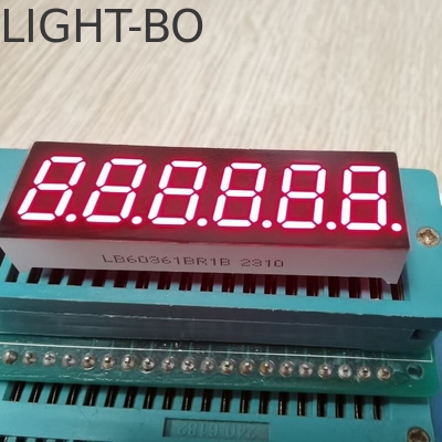Affichage LED à 7 segments ultra lumineux rouge à 6 chiffres de 0,36 pouce, largement utilisé pour le tableau de bord