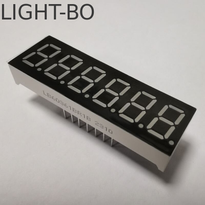 Affichage LED rouge super lumineux à 6 chiffres de 0,36 pouce 7 segments, largement utilisé pour le tableau de bord