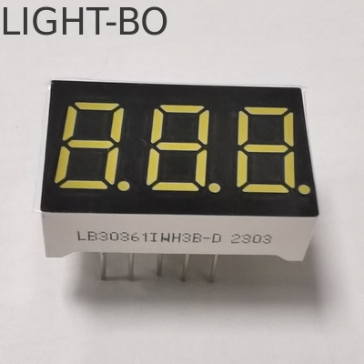 Affichage à LED à 3 chiffres et 7 segments de couleur blanche ultra-brillante de 0,36