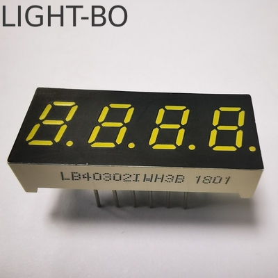 Affichage LED à 7 segments à 4 chiffres à cathode commune Ultra blanc 7,62 mm pour indicateur de température