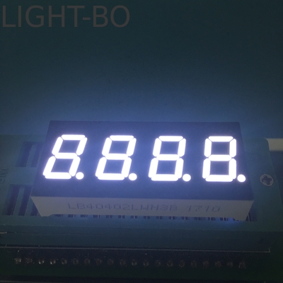 Affichage à LED à 7 segments à 4 chiffres à 0,4 pouce à l'anode commune en blanc ultra brillant pour le tableau de bord