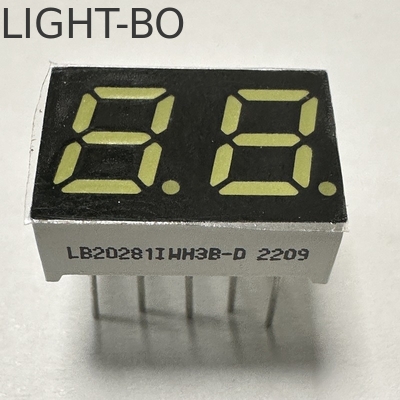 Affichage à LED à 7 mm 7 segments à 2 chiffres, blanc très lumineux Anode commune pour appareils électroménagers