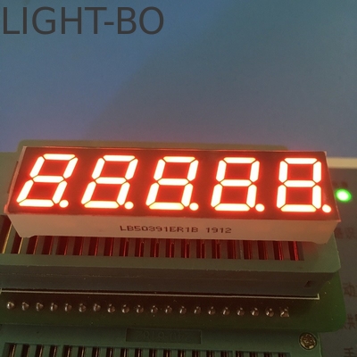 Affichage à LED 7 segments de 0,39 pouce 5 chiffres cathode commune rouge super brillant pour convertisseur de fréquence numérique