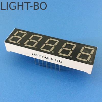 Affichage LED 7 segments rouge super brillant de 0,39 pouce 5 chiffres Anode commune pour convertisseur de fréquence numérique