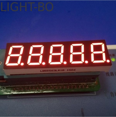 Un bon prix. Super rouge brillant 14,2 mm 5 chiffres 7 segments affichage LED cathode commune en ligne