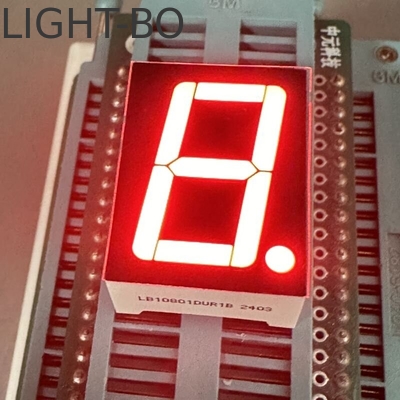 Ultra-éclatant rouge à un chiffre 0,8 pouces 7 segments affichage LED cathode commune pour indicateur numérique