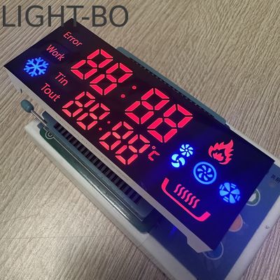 Affichage LED personnalisé à 7 segments à anode commune Ultra Rouge/Bleu pour le contrôleur de cuisinière à gaz