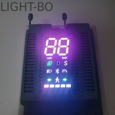Affichage à LED bicolore blanc/rouge ultra lumineux à sept segments pour scooter électrique