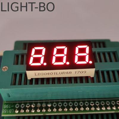 0.4in CC 3 chiffres 7 segments LED, Affichage rouge ultra brillant pour indicateur de température