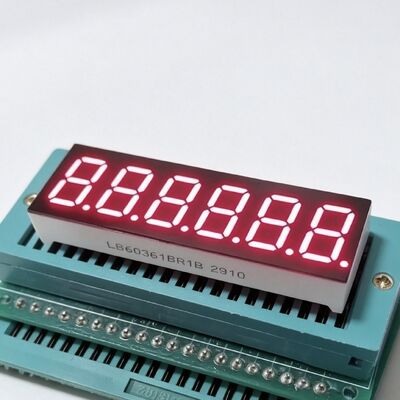 Affichage LED rouge super lumineux à 6 chiffres de 0,36 pouce 7 segments, largement utilisé pour le tableau de bord