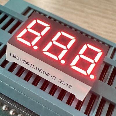 Affichage à LED commun à anode super brillant ambre 7 segment 3 chiffres 9,2 mm pour le compteur de panneau