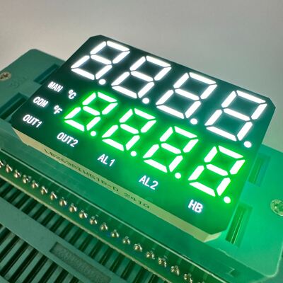 Double ligne 4 + 4 chiffres blanc/vert pur, affichage LED personnalisé à 7 segments, anode commune 26x38MM pour indicateur de température
