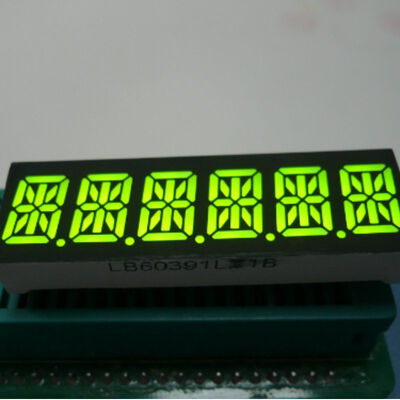 Un bon prix. Display LED personnalisé Super Bright Green 0,39 pouces 6 chiffres 14 segments Anode commune pour le tableau de bord en ligne