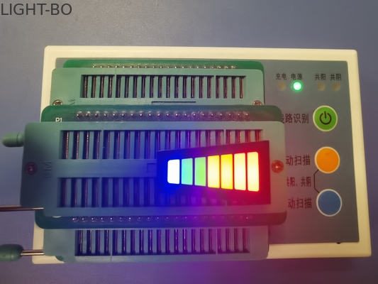 7 guide optique commun du trapèze LED d'anode du segment 3.3V 120mcd