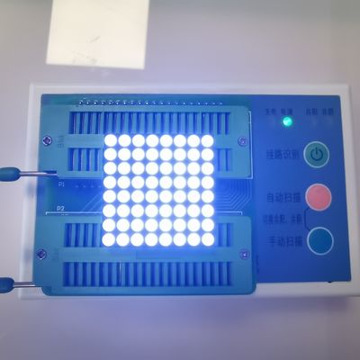 Affichage LED à 8 x 8 points avec une longueur d'onde de 635 nm, une luminosité de 100 mcd, un segment jaune et une face noire pour les indicateurs numériques
