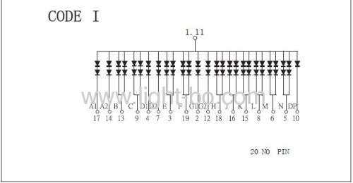 segment 16 affichage alphanumérique du Simple-chiffre LED de 2,3 pouces