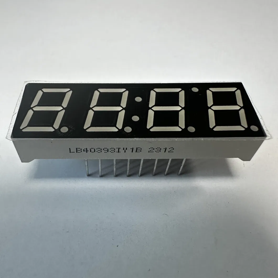 0.39"affichage LED jaune à 7 segments à anode commune pour indicateur de température et d'humidité 0