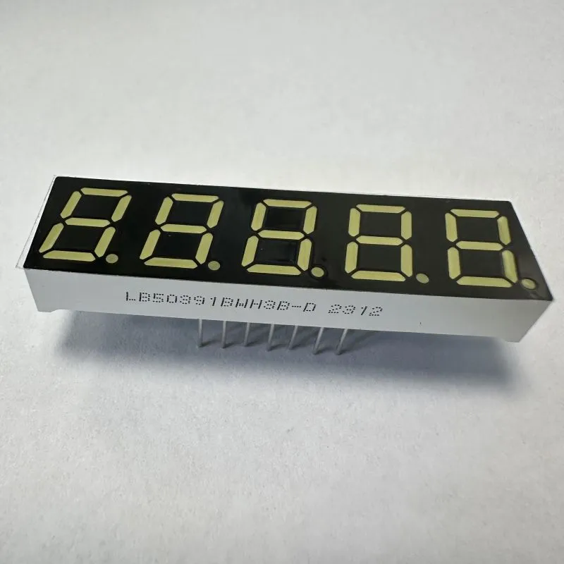 Affichage à LED à 7 segments ultra-blanc à 5 chiffres de 0,39 pouce Anode commune pour indicateur numérique 0