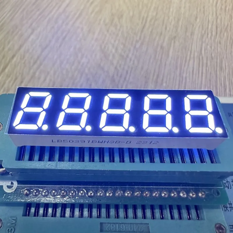 Affichage à LED à 7 segments ultra-blanc à 5 chiffres de 0,39 pouce Anode commune pour indicateur numérique 5