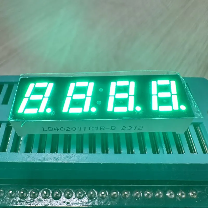 Affichage à LED 7 segments 4 chiffres cathode verte pure commune pour la température et l'humidité 0