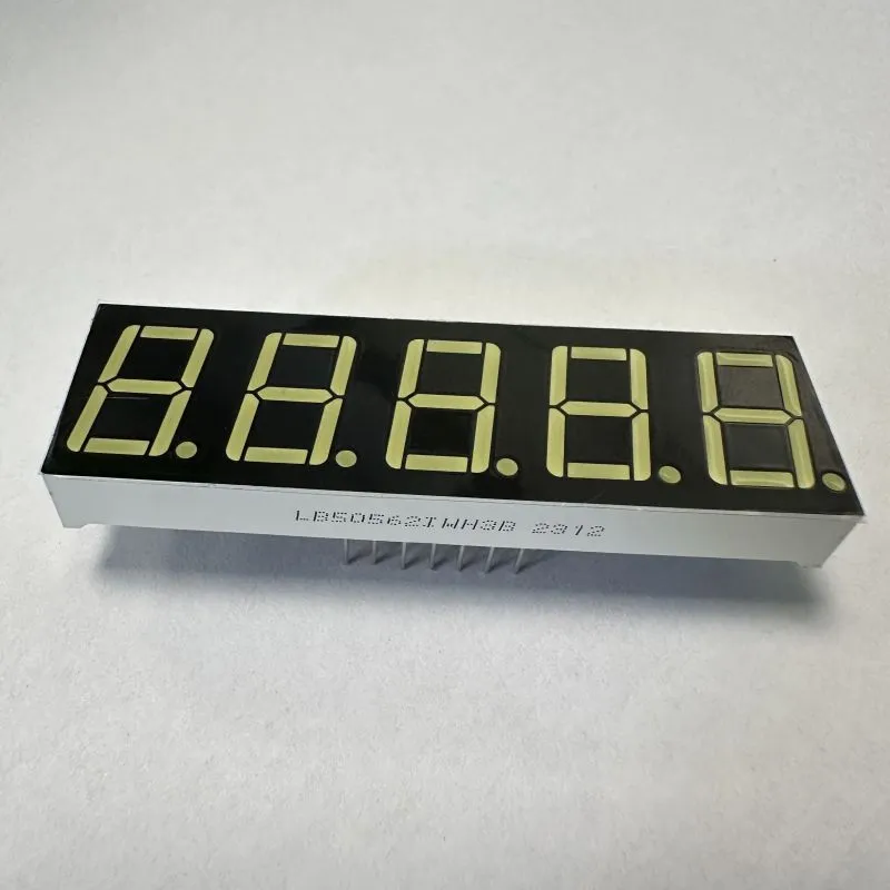 0.56 pouces 5 chiffres ultra-brillant blanc 7 segments LED affichage cathode commune pour le contrôle du processus 2