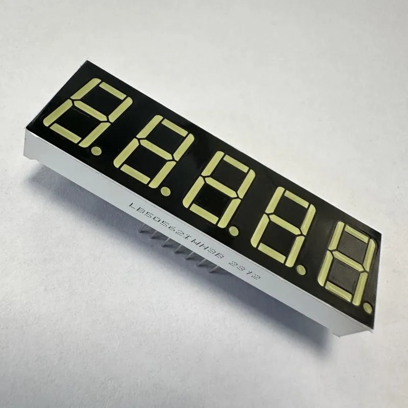 0.56 pouces 5 chiffres ultra-brillant blanc 7 segments LED affichage cathode commune pour le contrôle du processus 1