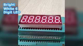 Affichage LED blanc à 7 segments de 0,36 pouces à 6 chiffres